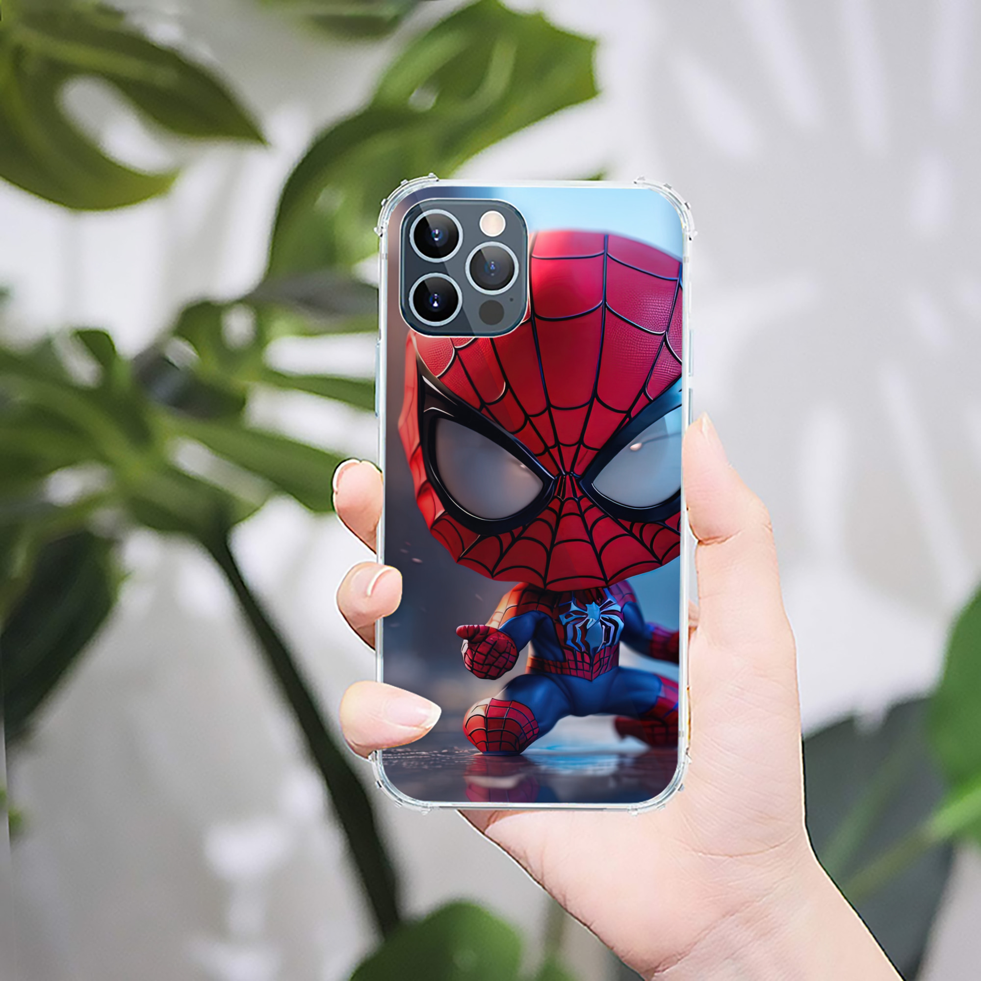 （画像用） Spider Man スパイダーマン 【iPhone 12シリーズ対応】透明スマホケース（クリアソフトケース）